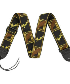 Tracolla Fender Monogrammed Black-Yellow-Brown Straps