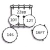 Batteria Acustica Tamburo T5 S22 BSK Black Sparkle 5 PEZZI 22" - immagine 6