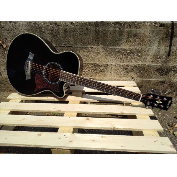 CHITARRA ACUSTICA VERMONT F100CE B Super Folk AMPLIFICATA - immagine 2