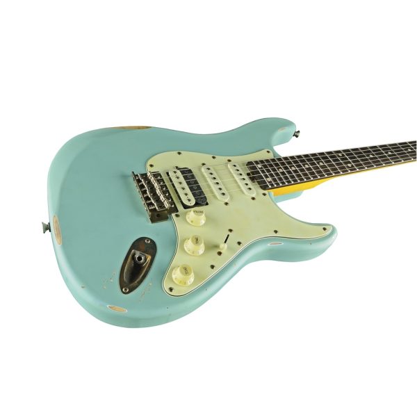CHITARRA ELETTRICA EKO Aire Relic Daphne Blue STRATOCASTER - immagine 6