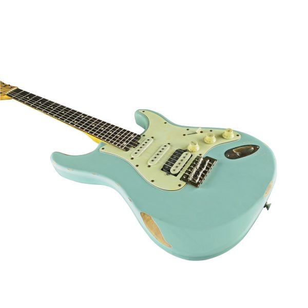 CHITARRA ELETTRICA EKO Aire Relic Daphne Blue STRATOCASTER - immagine 7