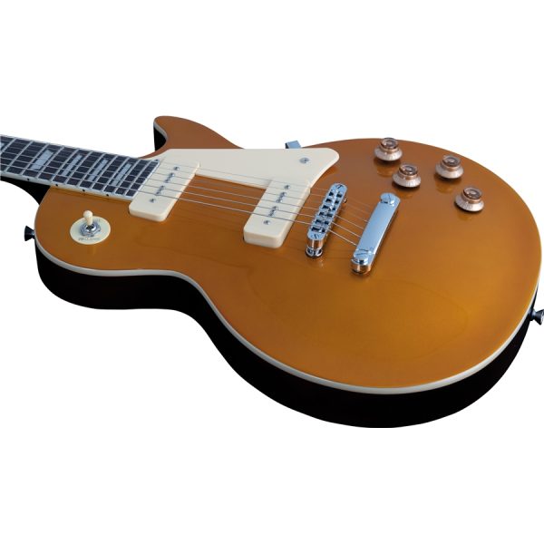 Chitarra Elettrica EKO VL480GT V Gold Sparkle Les Paul P90 - immagine 4