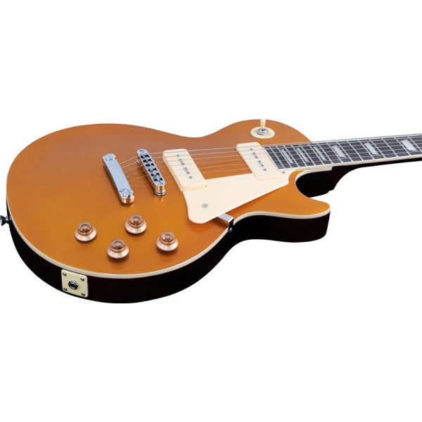 Chitarra Elettrica EKO VL480GT V Gold Sparkle Les Paul P90 - immagine 3